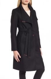 Ted Baker London Wool Blend Long Wrap Coat   Nordstrom at Nordstrom